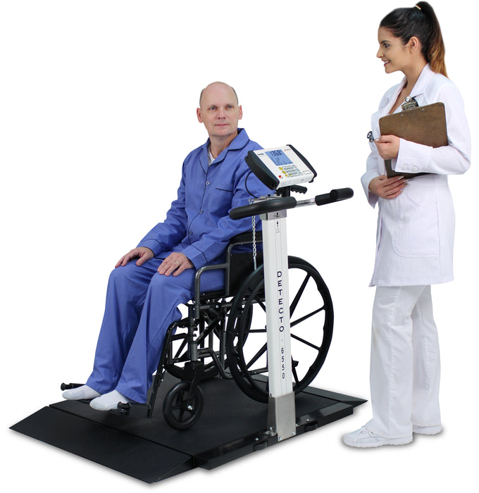 Detecto 6550 Portable Wheel Chair Scale