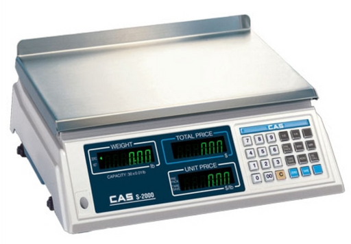 CAS S2000 Low Profile Price Computing Scale - Discount Scale